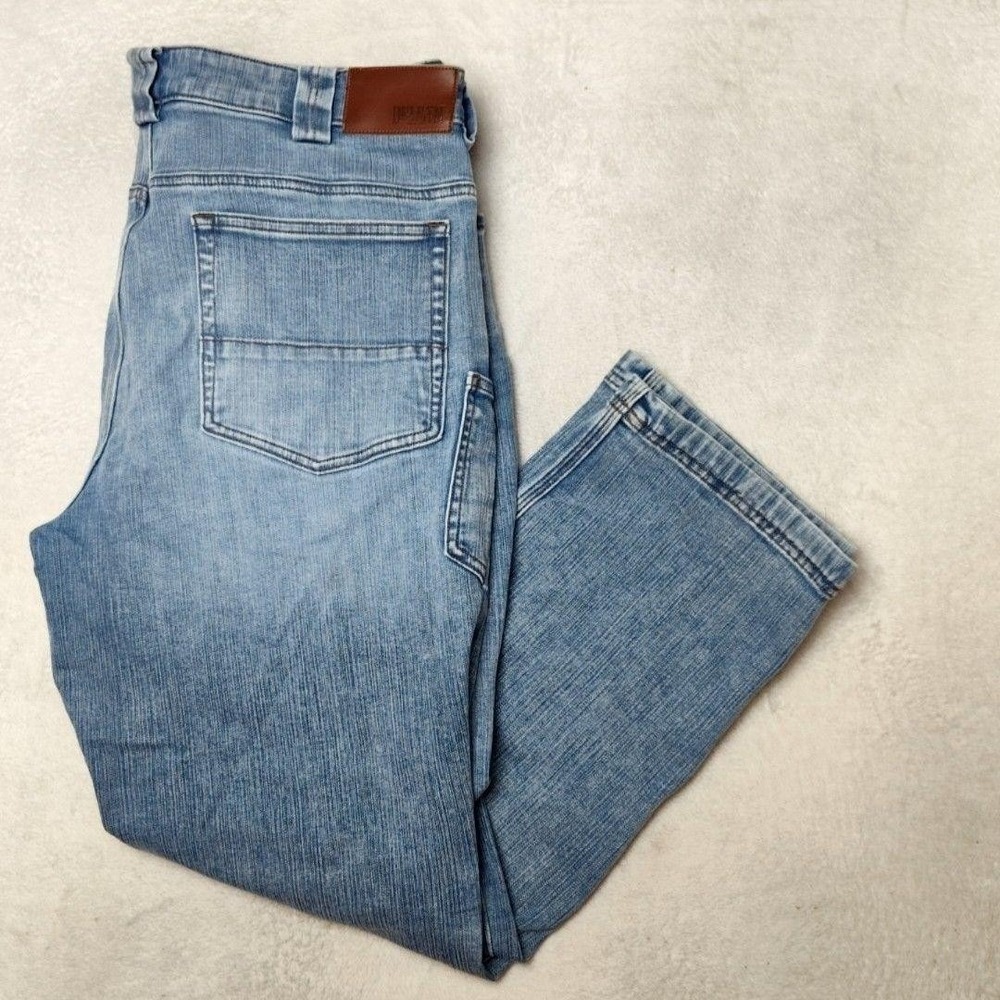 Duluth Jeans Mens 38x30 Blue Ballroom DoubleFlex Straight Denim Work Standard